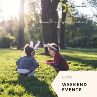 Lot's of fun opportunities to get out and participate in an Easter egg hunt...or two!⁠
⁠
FRIDAY⁠
-Gift Shop & Farm